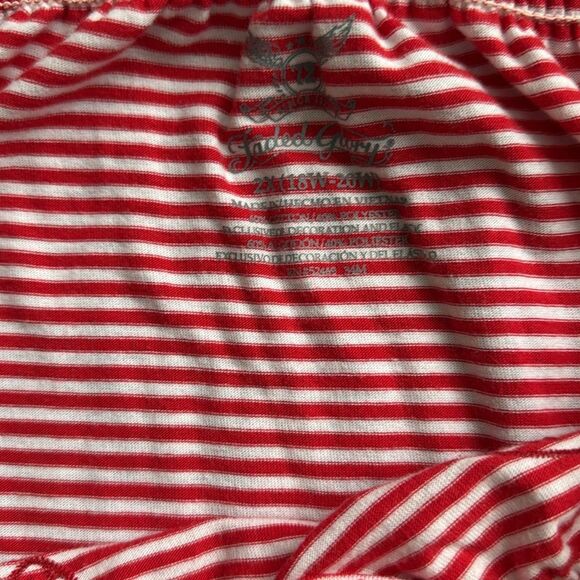 Faded Glory 2 Striped Oversized Tees with embroidery - Picture 9 of 11